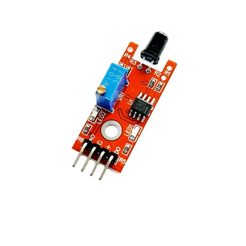 Red Board Flame Sensor Module KY-026 for DIY Projects Compatible with Arduino UNO R3
