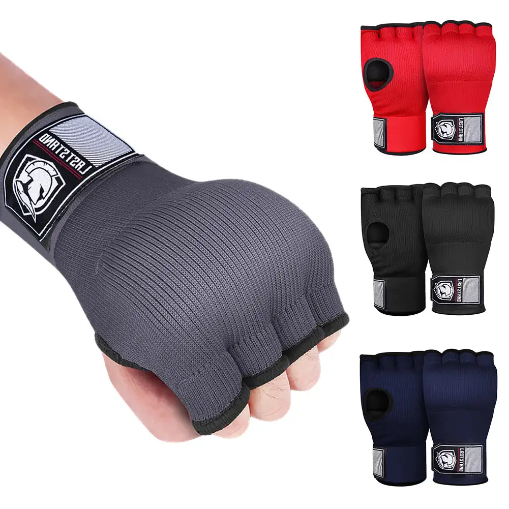 

2Pcs Gel Boxing Half-Finger Gloves Lazy Quick Quick Hand Wrap Combat Glove For MMA Free Boxing Bandages Hand Protective Gear