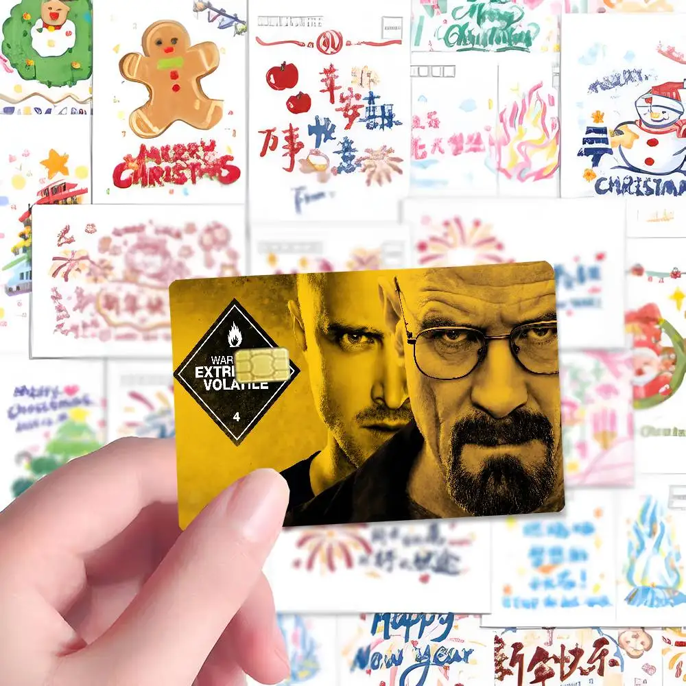 غطاء جلدي لفيلم الرسوم المتحركة Breaking Bad من المسلسلات التلفزيونية لبطاقة الائتمان وبطاقة الخصم البنك الأمامية
