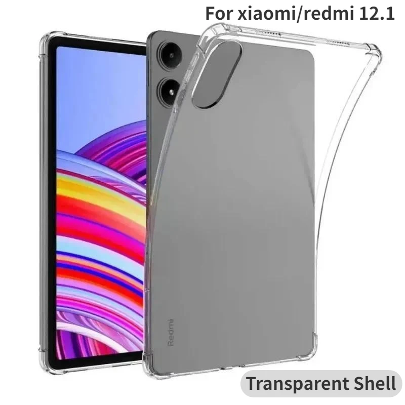 

For Xiaomi Redmi Pad Pro 12.1 2024 For Xiaomi Poco Pad 12.1 2024 Ultra Thin Clear Soft TPU Protector Airbag Shock Cover