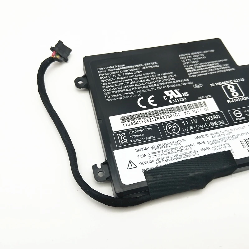 Lenovothinkpad t440,t440s,t450,t450s,x240,x240s,x250,x260,x270,l450,45n1110,45n1111,45n1112,24wh用の新しいバッテリー