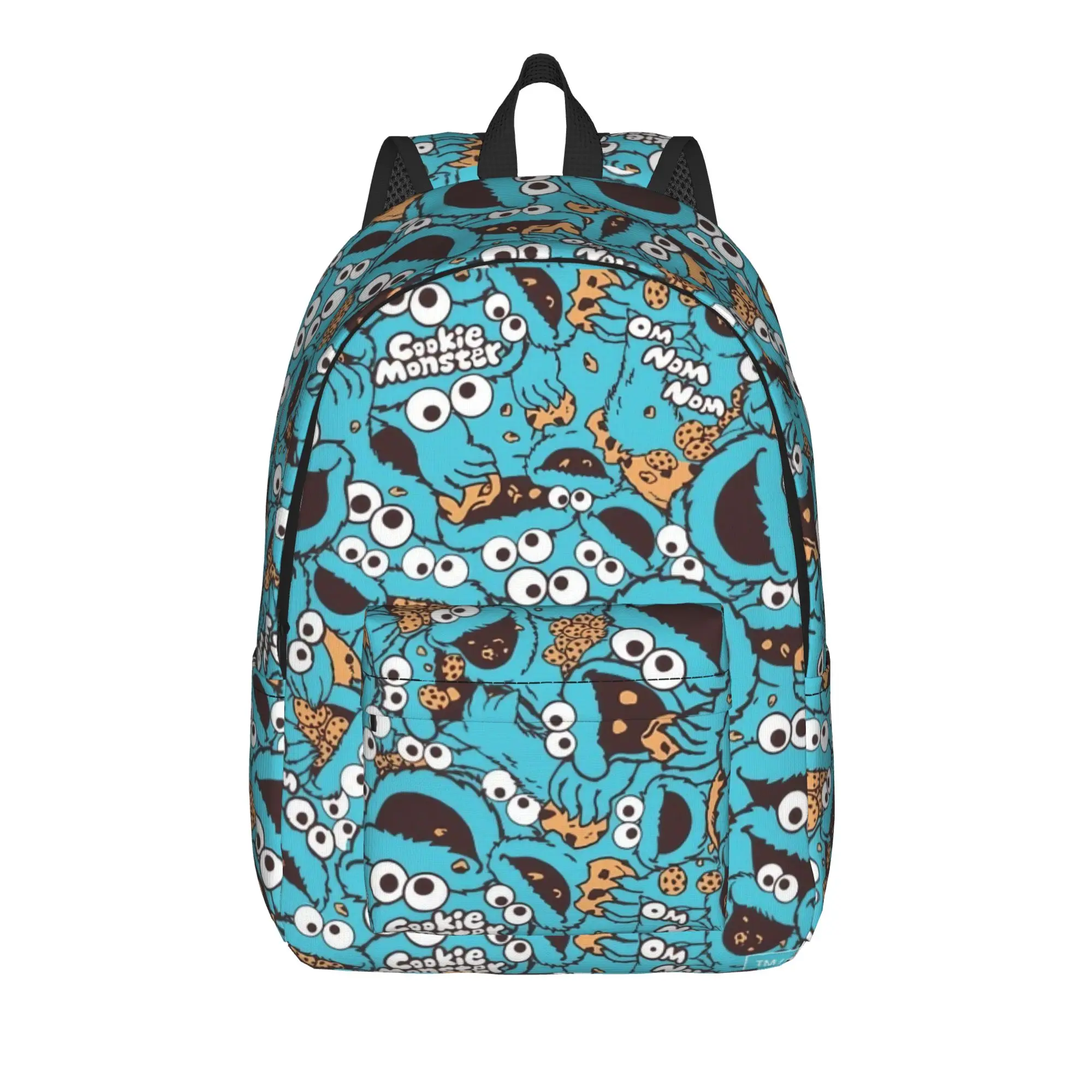 Cookies Anime Monsters  Fashion Backpack Lightweight High School Hiking Travel Sesames Streets Daypack Laptop Shoulder Bag