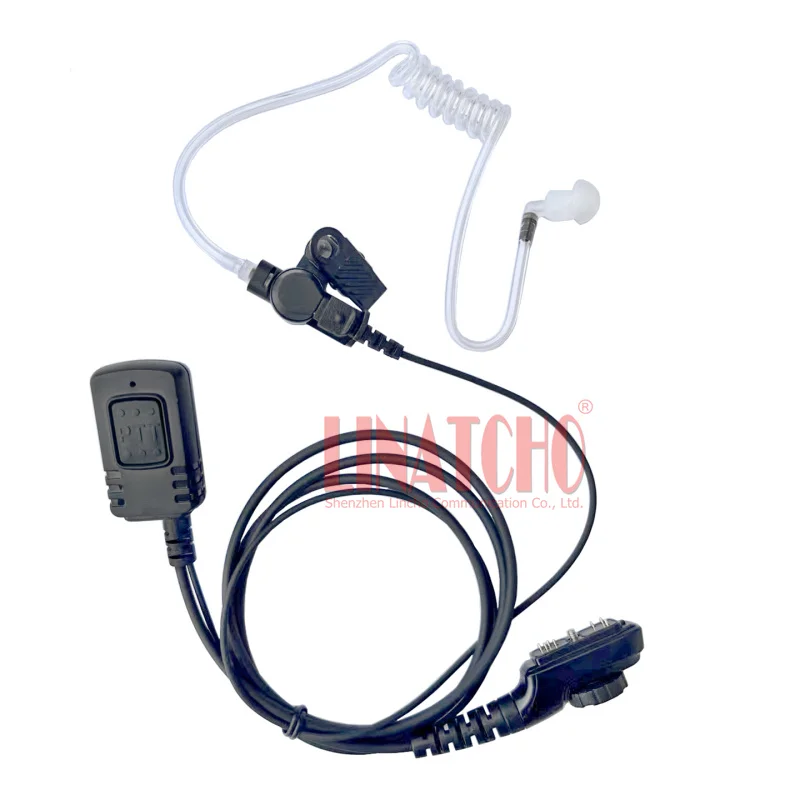 Acoustic Air Tube Waterproof PTT Mic Earpiece Earphone For PD700 PD788G PD780G Walkie Talkie