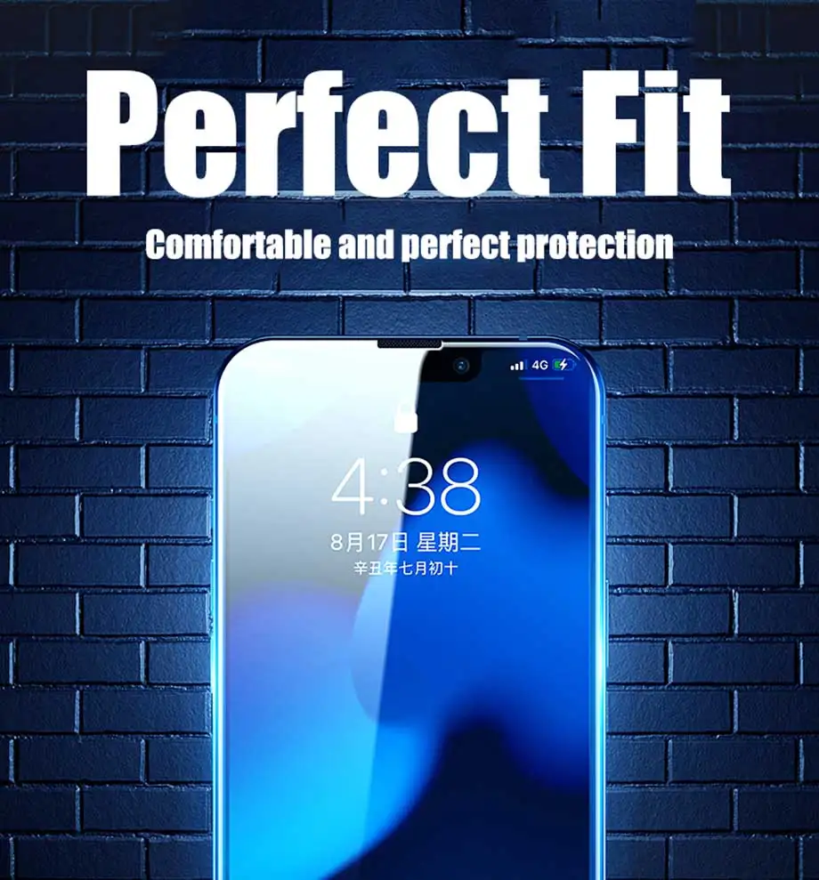 4PCS Tempered Glass for iPhone 11 12 13 14 15 16 Pro Max XR X XS Screen Protector on for iPhone 12 13 Mini 7 8 6 Plus SE Glass