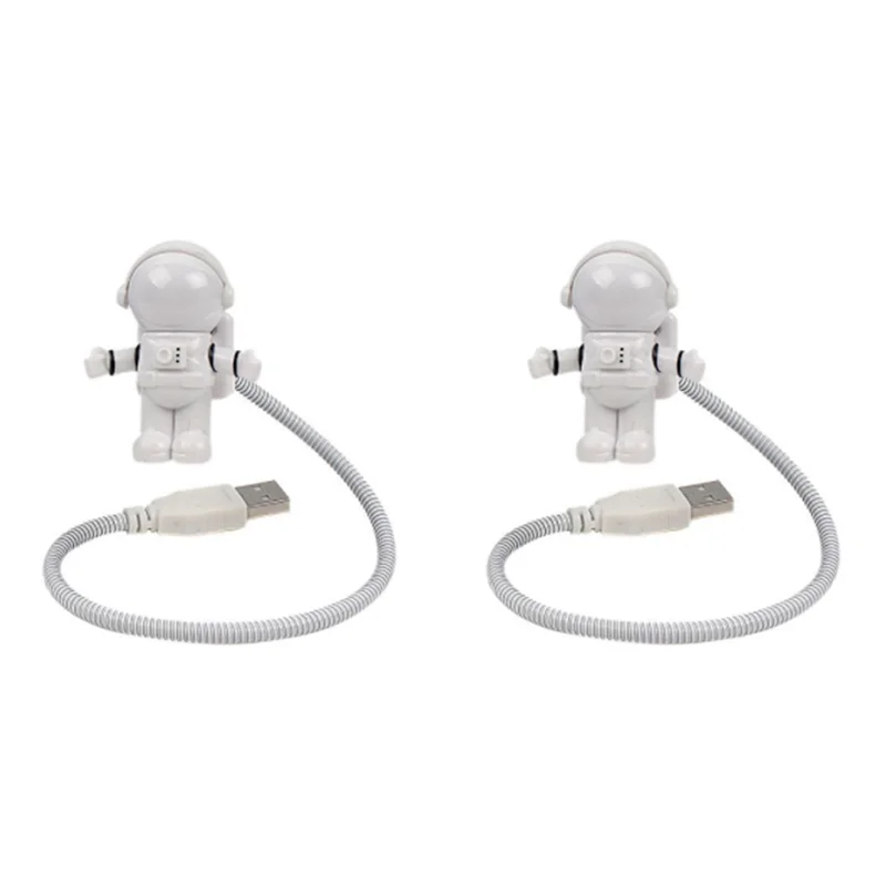 

ABAE-2X LED USB Night Light Astronaut Shape Lighting Adjustable Foldable For Computer PC Laptop Novelty Spaceman Lamp