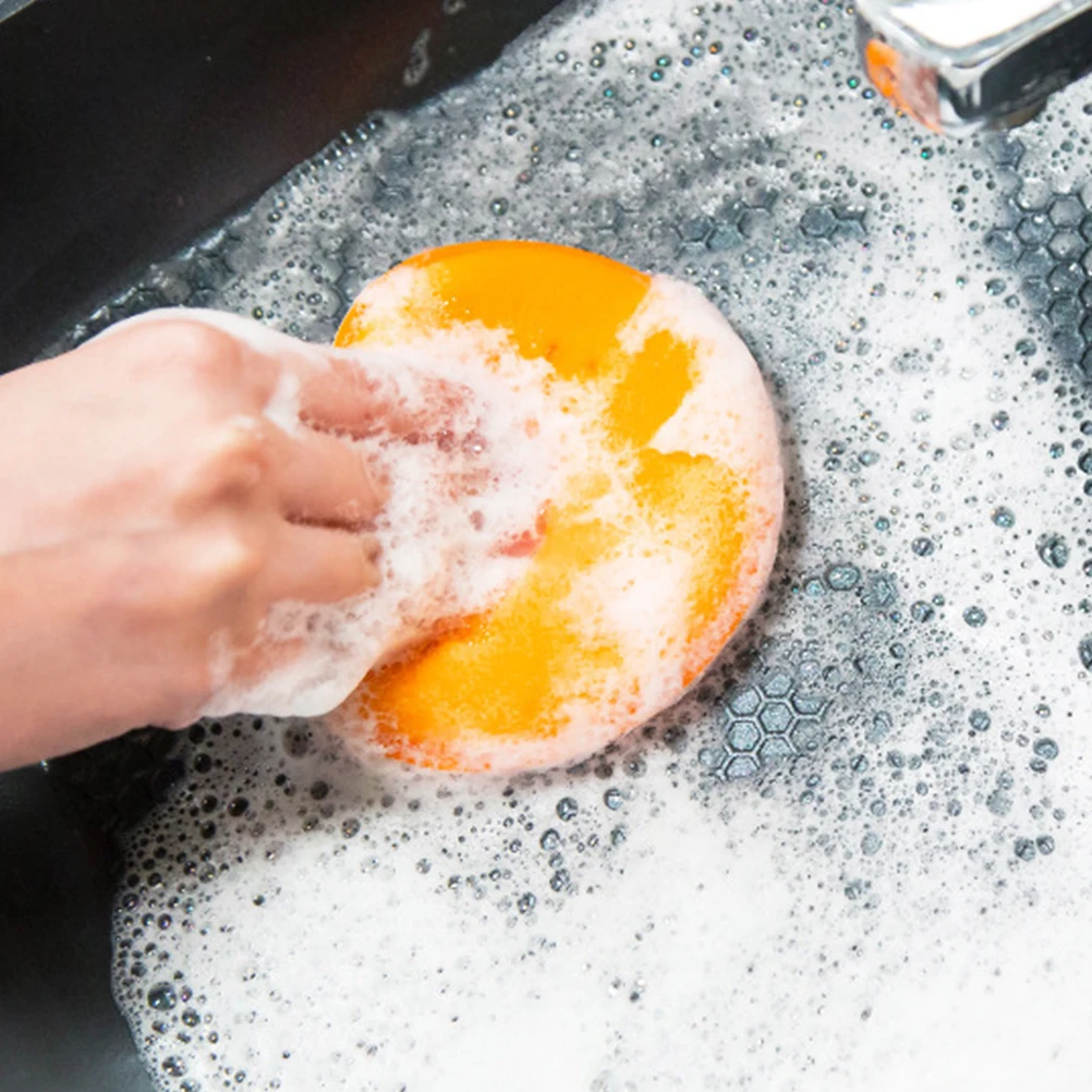 

5pcs Sponges Non stick Double sided Kitchen Dishcloth For Washing Dishes Scrub Pads Tools Effective Clean