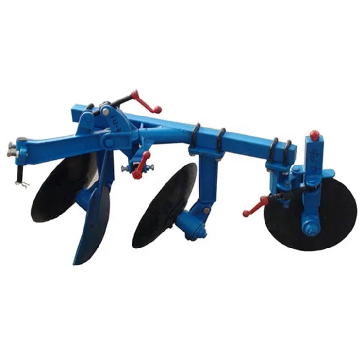 The walking tractor is equipped with 2 disc plows  agricultural small disc plows