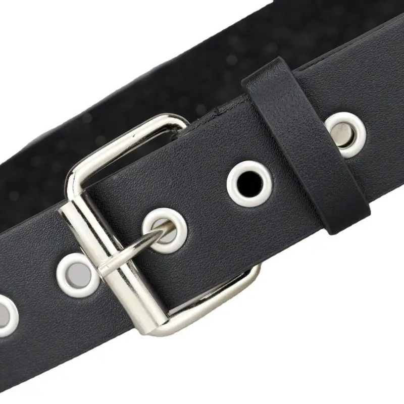 1pcs  Men Women Retro Korean Rivet Square Bead Belt Cross border Punk Hardware Tide Vintage With Trendy Line Black Wholesale