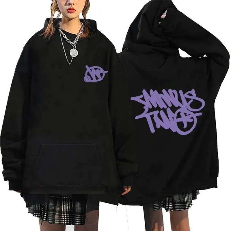 Autumn Y2K Hoodie Letter Flat Print Harajuku Hip-Hop Oversized Black Hoodie for Men and Women Gothic Top Street Wear