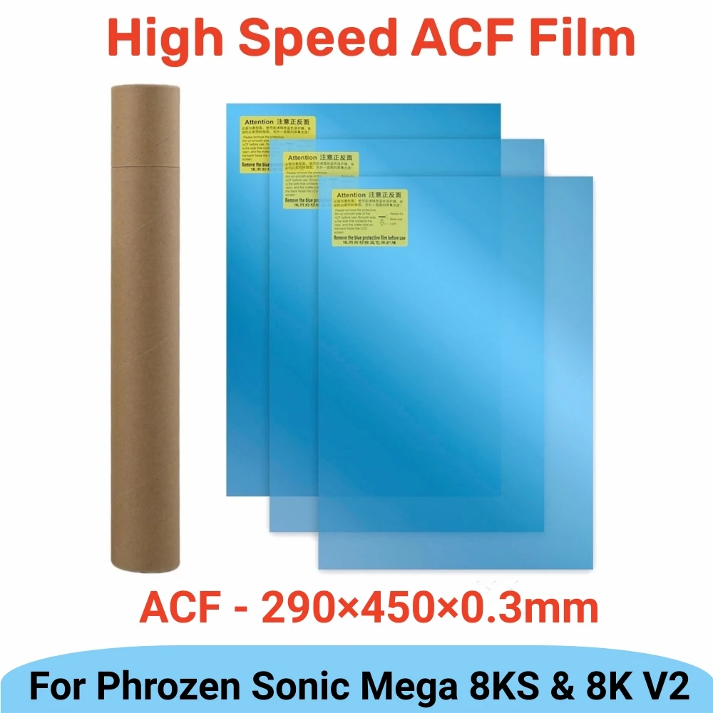 3 Piezas de Película ACF 290x450x0.3mm Para Phrozen Sonic Mega 8KS 8K V2 HALOT Mega Saturn 3 Ultra Películas de Liberación Piezas de Impresora 3D de