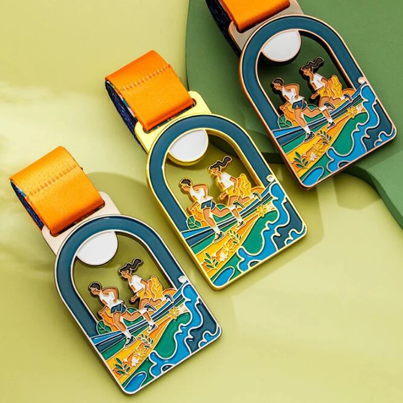 Metal Marathon Medal, Creative Customization, Running Competition Souvenirs, A Award, Hanging Around the Neck Decor, 1Pc