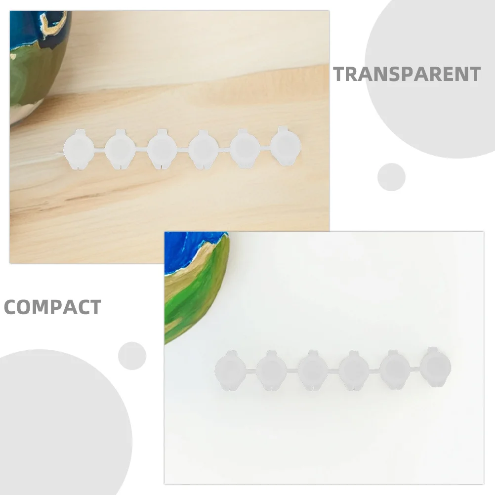 20Pcs Six-Color Containers Compact Portable Mini Pigment Pots Leakproof Small Paint Storage for Arts Crafts