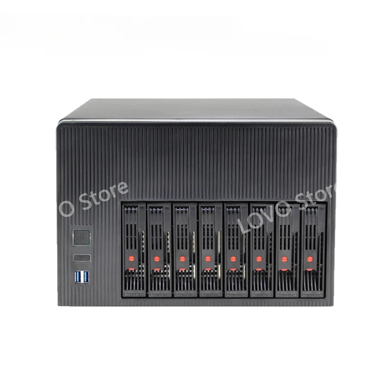 Factory Sale Hot Swap NAS 8 HDD Tooless Bays Support-ATX Motherboard For Cloud Date Storage Optional USB2.0 Or USB3.0