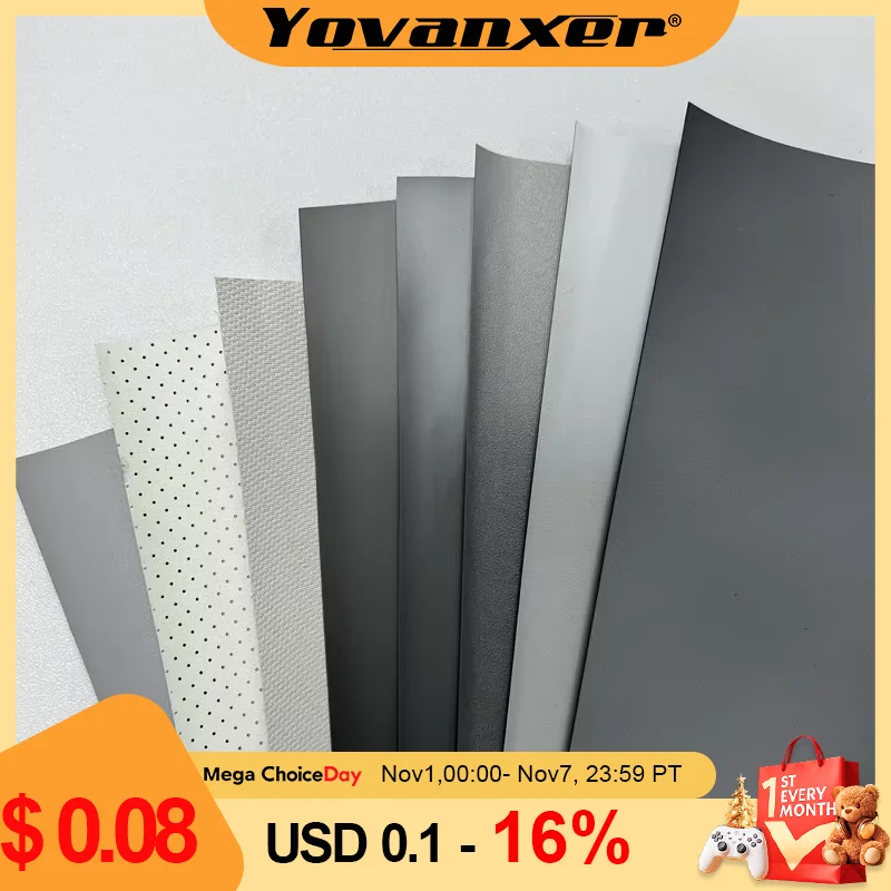 

Projection Screen Fabric Free Sample Curtain Material ALR PET Crystal T Prism Nano Black Diamond Grey Crystal Cinema White Etc.