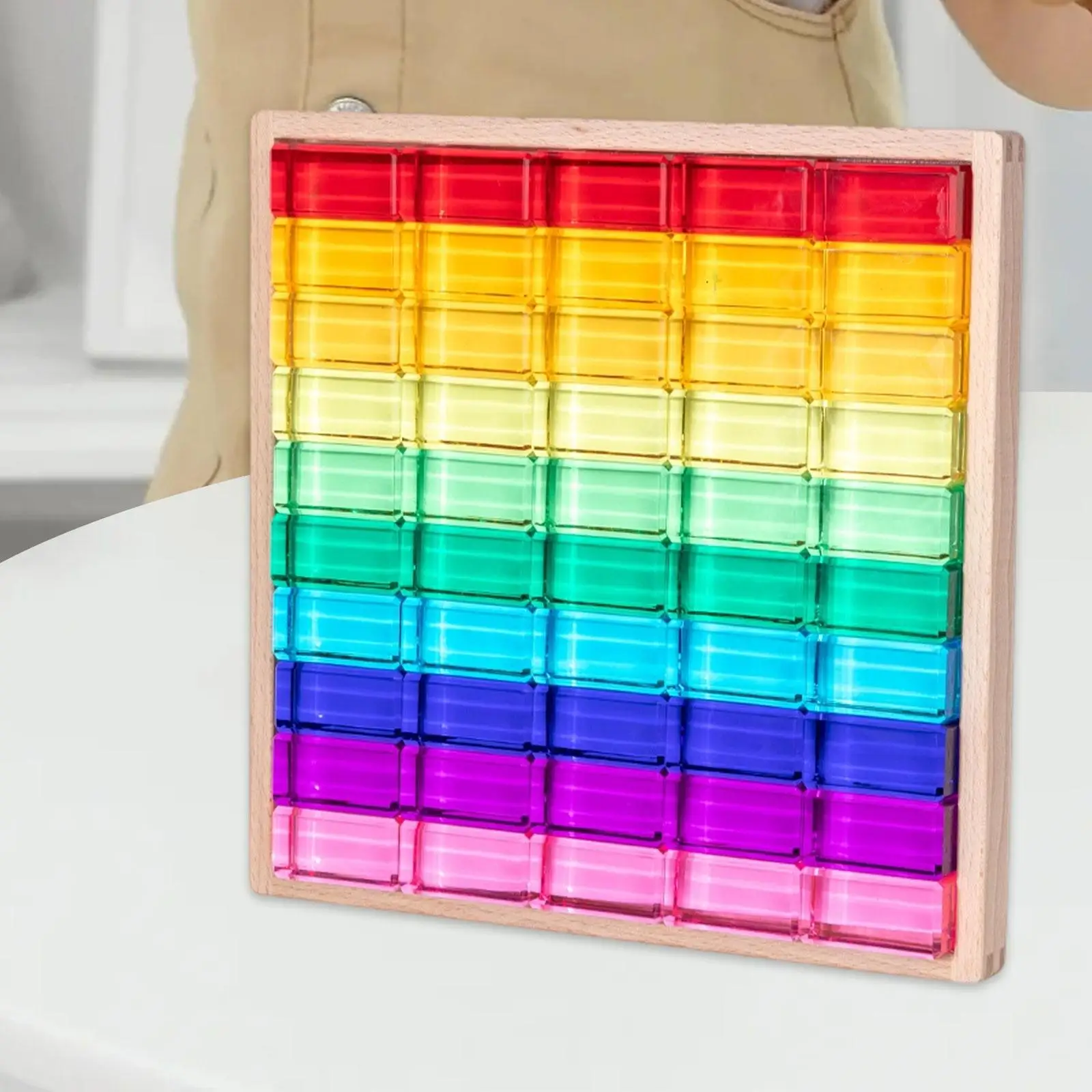 

Rainbow Building Cubes Hand Eye Coordination Transparent Building Blocks Set for Kids Stacking Toy for Kids Boys Girls Gift