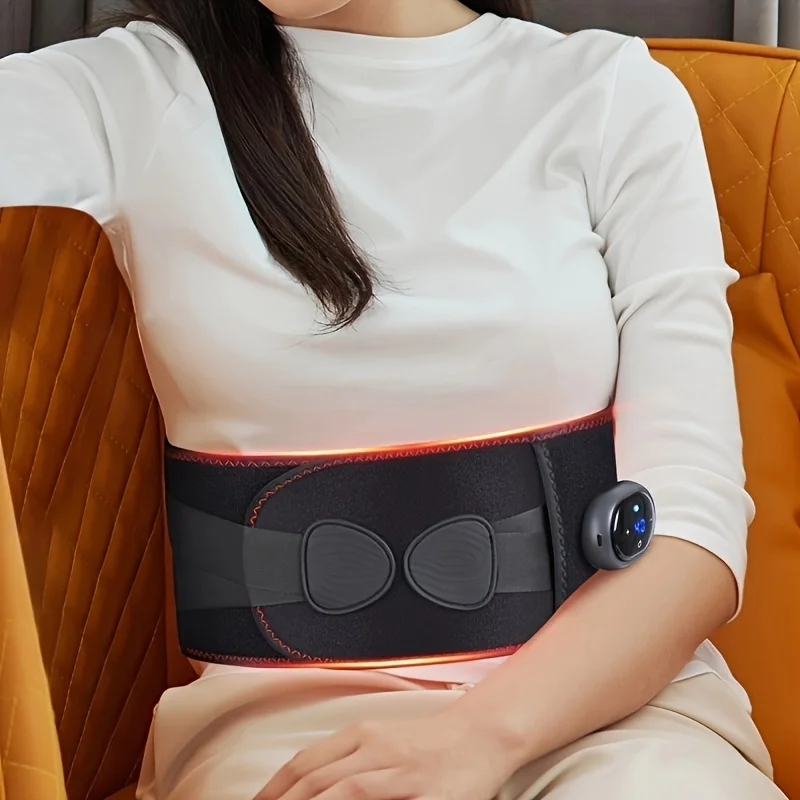 Cordless Heating Belt for Massaging the Abdomen and Waist, Heated Belt Gift for Men and Women (Without Mugwort Patches)