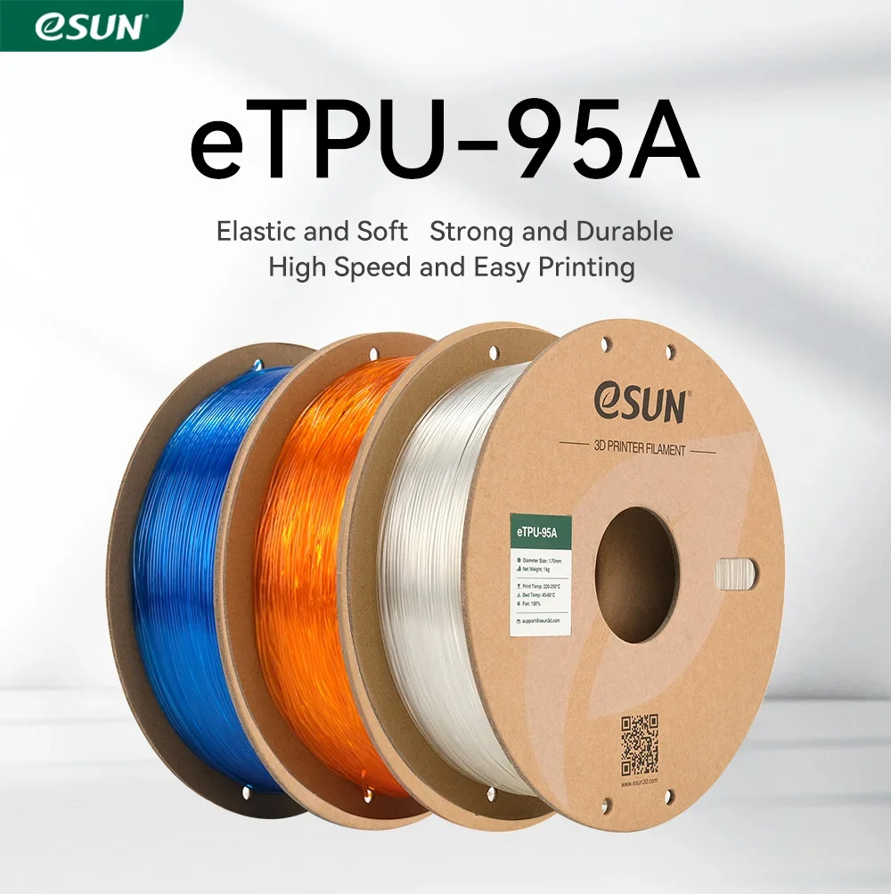 Flexibel TPU-filament 1,75 mm, TPU 95A 3D-printerfilament 1KG 2,2 LBS Spoel 3D-printen 3D-printers TPU 95A