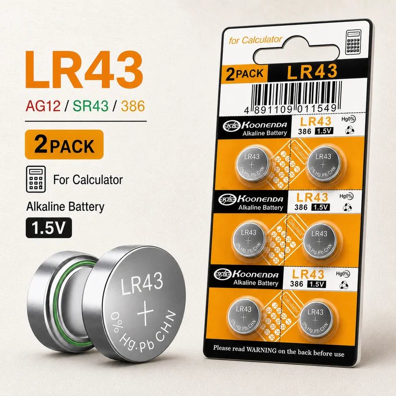 Button Cell Battery LR43 AG12 L1142 301 386 1.55V 10PCS Replacement Coin Cells for Watch Calculator Toy Thermometer