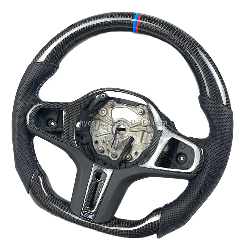 

M-Performance автомобильные спортивные кожаные аксессуары для интерьера, детали рулевого колеса из углеродного волокна для BMW 3 серии M3 F80 F30 F32 M4 F35 F82