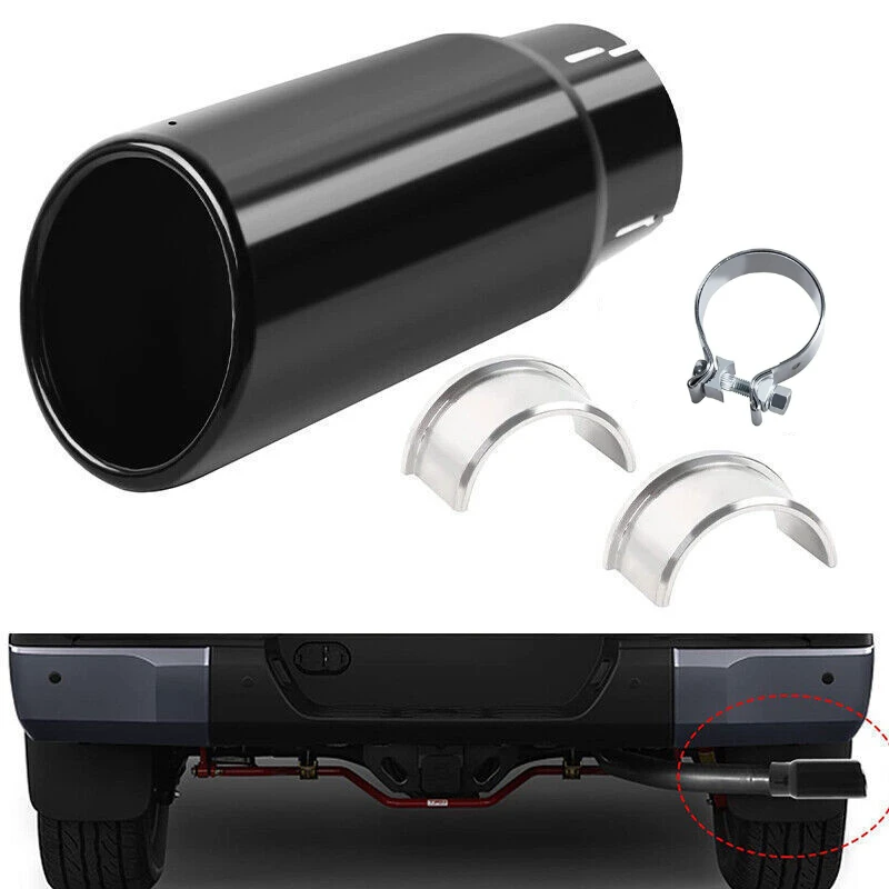 เหมาะสําหรับ 2005-2023 Toyota Tacoma Black Chrome ท่อไอเสีย OEM PT932-35180-02