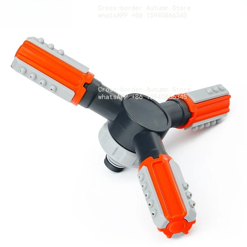 Garden irrigation sprinkler accessories: automatic rotating sprinkler for water flow, water sprinkler, plant watering and