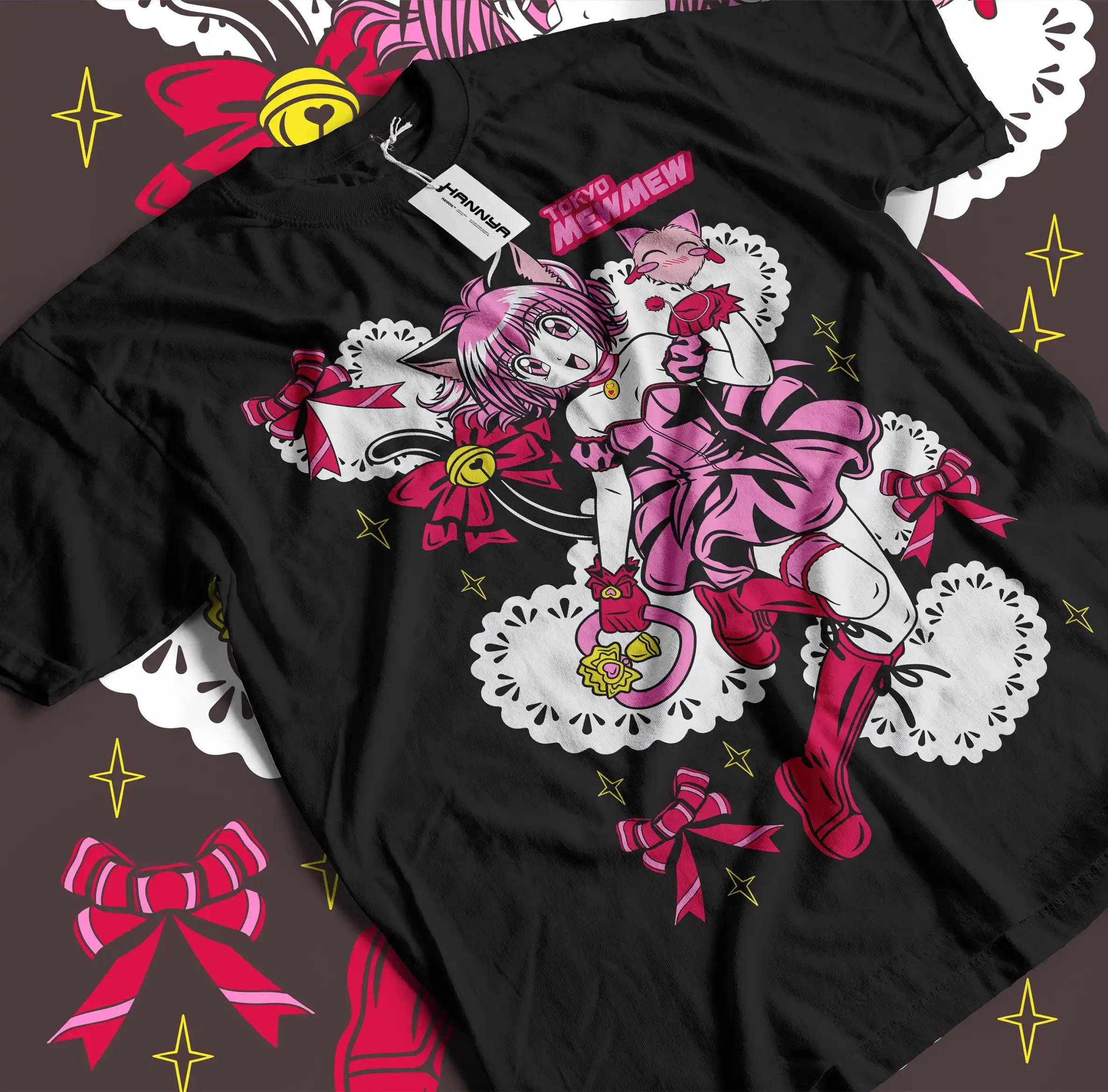 Unisex Tokyo Mew Mew T-Shirt Ichigo Momomiya Magical girl Anime Harajuku T-Shirt