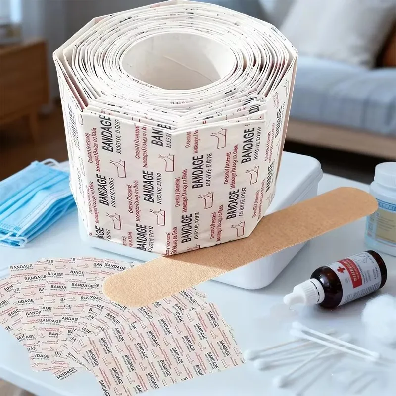 

50/100/200/300pcs PE Band Aid Waterproof Breathable Wound Plaster First Aid Strips Dressing Patch Adhesive Bandages Woundplast