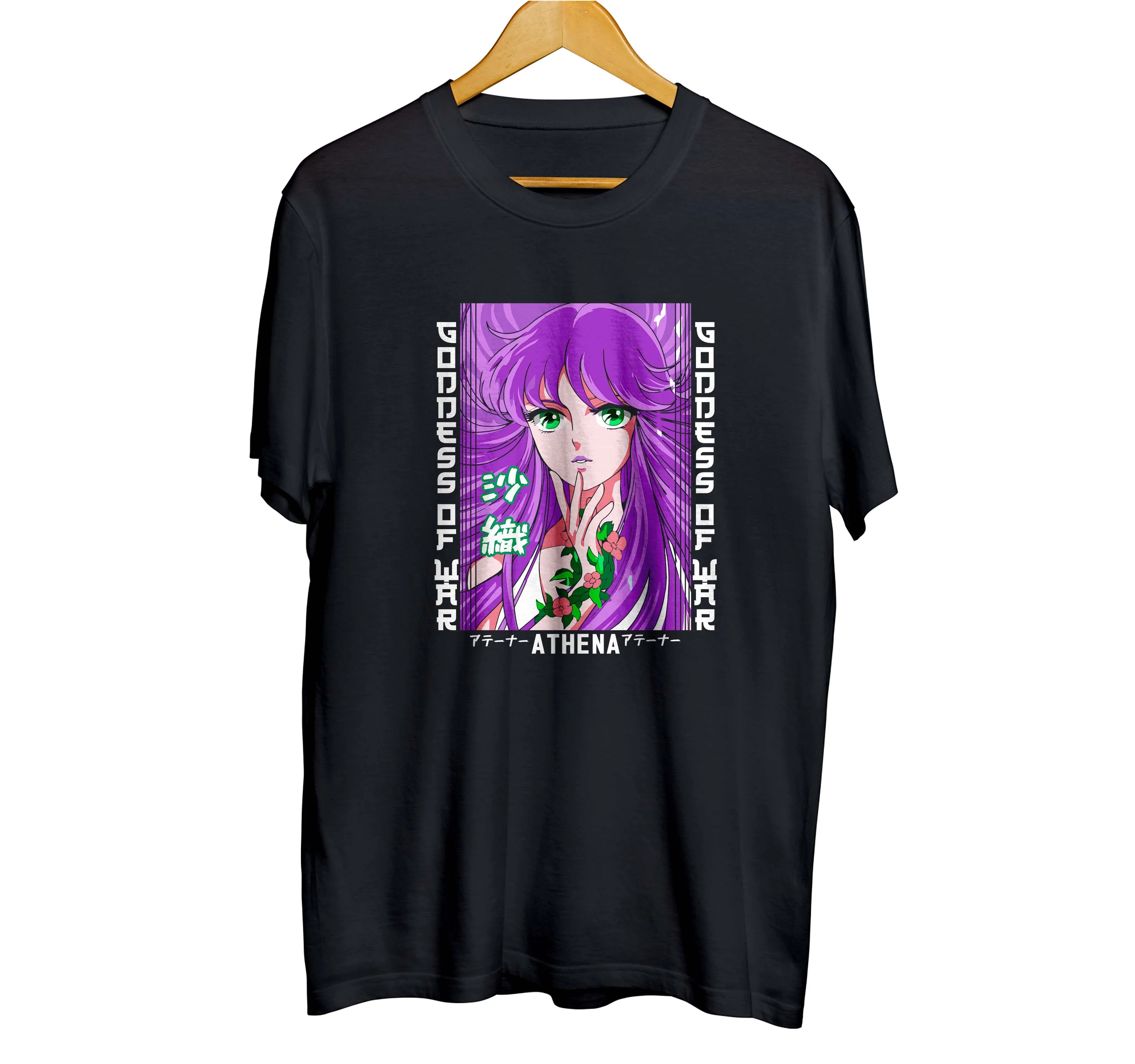 T-shirt distroanime ATHENA SAORI KIDO - SAINT SEIYA 100% cotton combed 30s