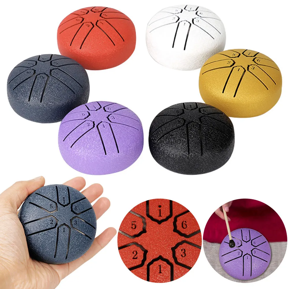 3 Inches 6 Notes Rain Drum for Outside Rain Drum Instrument Mini Handpan Drum Outdoor Rain Drum for Yoga Meditation Unique Gift