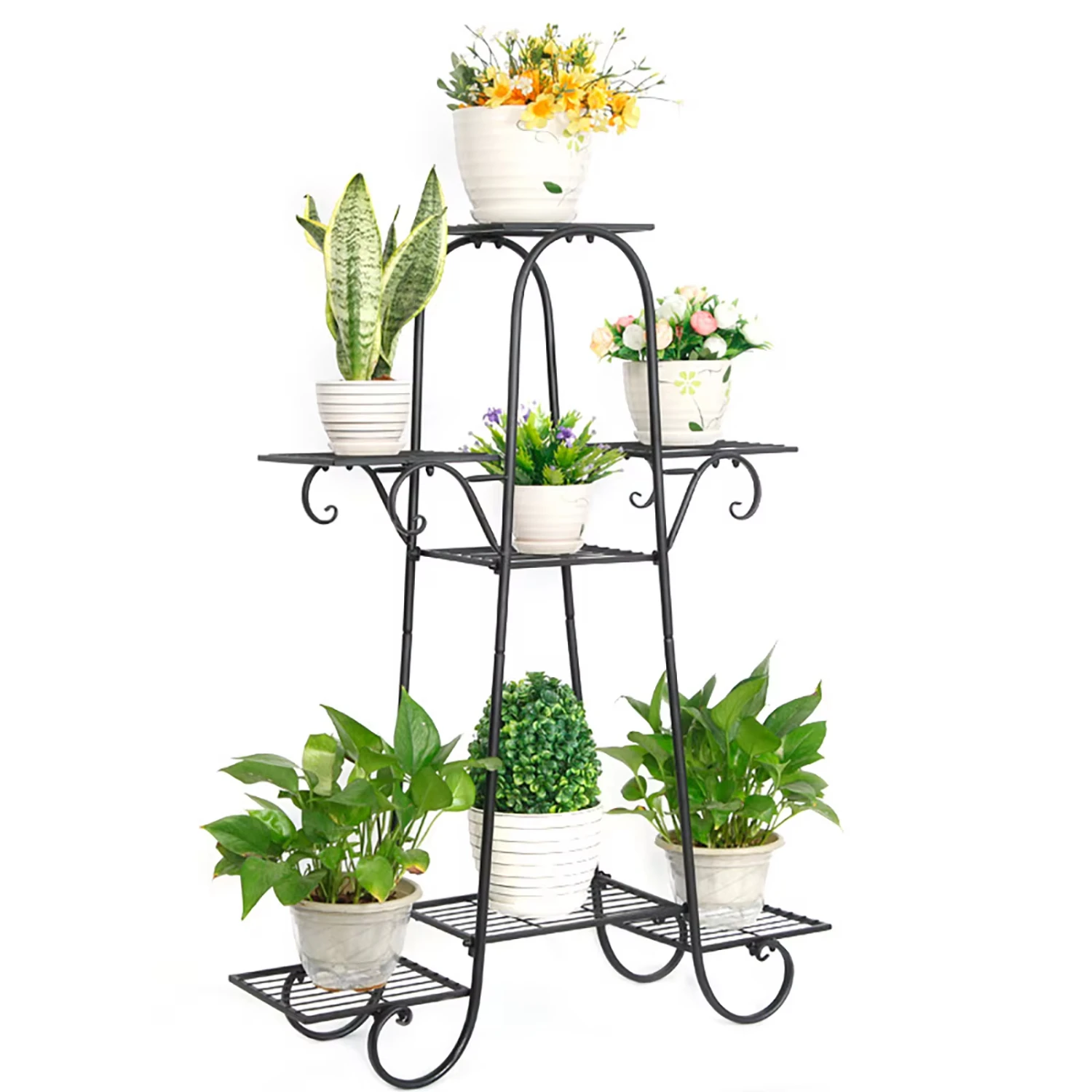 7-Tier Plant Stand Flower Pot Display Holder  Indoor/Outdoor Garden Planter Shelf  Book  Rack