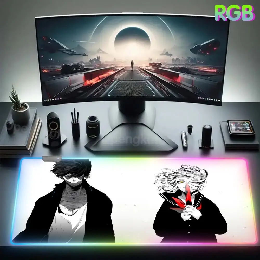 

M_my H_hero A_academia Mouse Pad RGB Rubber Mouse Almohadilla De Escritorio Pad Gaming Mouse Pad LED Top Selling Wholesale
