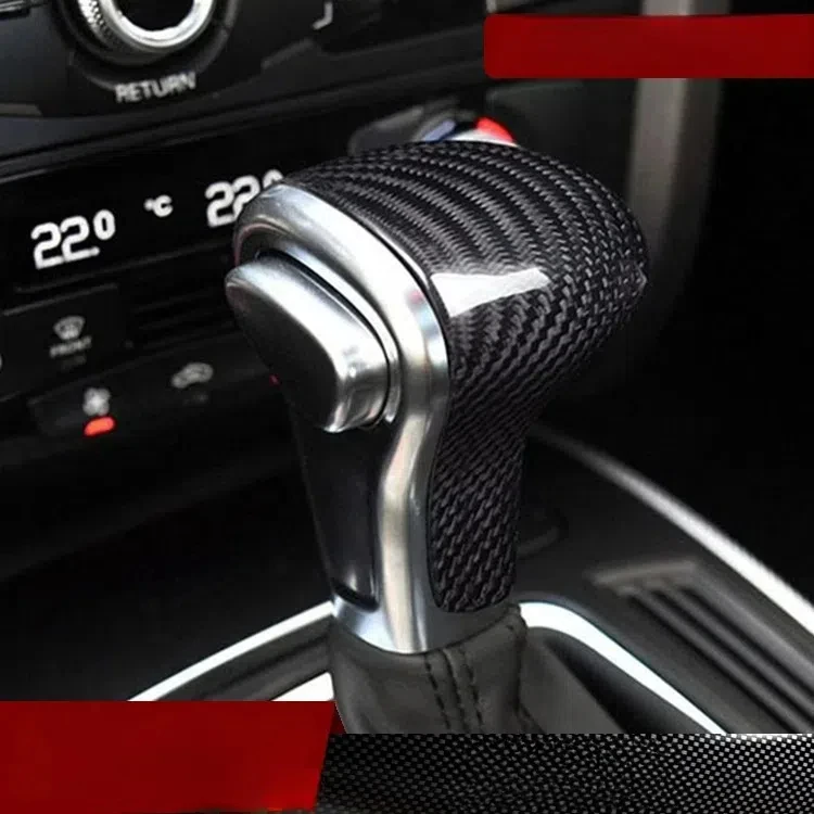 

LHD 1 шт., модель C из настоящего углеродного волокна без этикетки, внутренняя крышка ручки переключения передач, декоративная панель, подходит для Audi A4 A5 A6 Q5