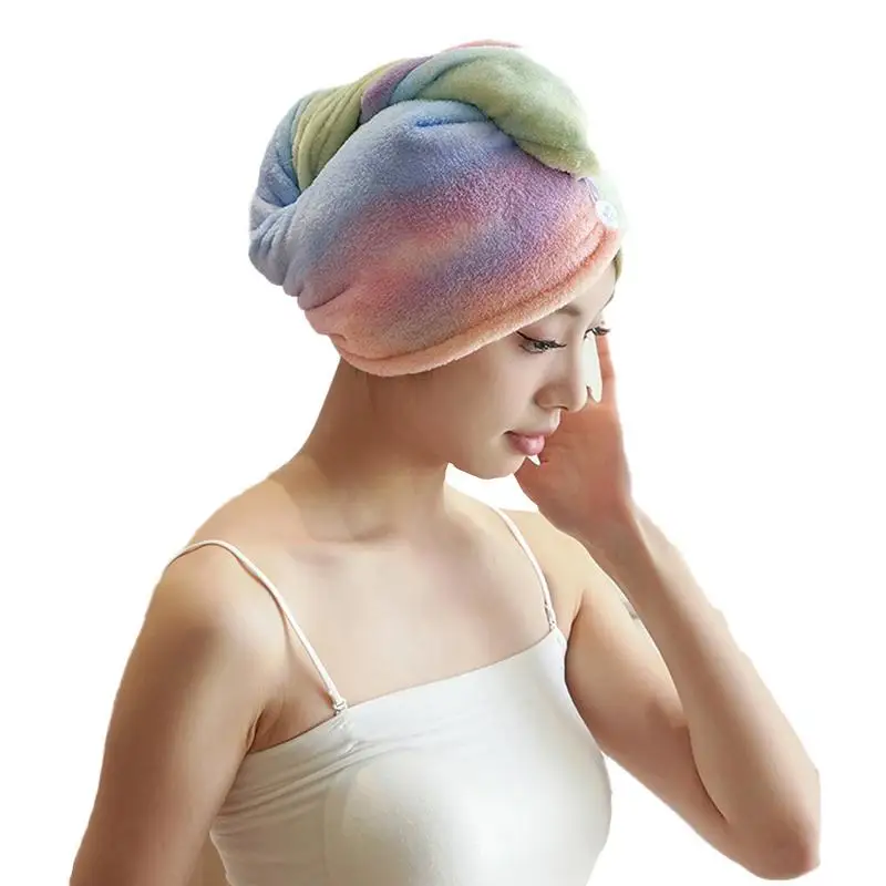 Microfiber Hair Towel Wrap Hair Wrap Drying Towel For Wet Hair Absorbent Quick Dry Hair Turban Drying Towel Wrap For Home Dorm