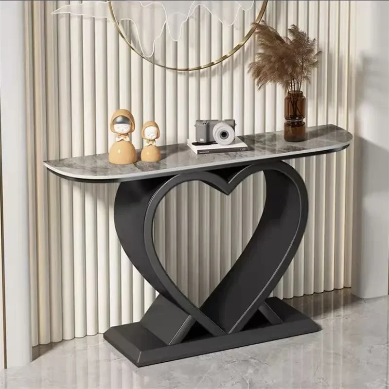 Italian Light Luxury Porch Cabinet Simple Entryway Table Small Household Dining Console Rack for Living Room Hallway Storage