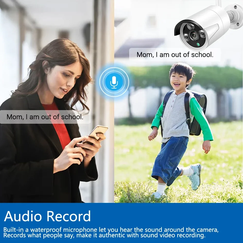 5MP H.265 IP66 Metal Motion Detection IR Night Vision With Audio Home Wireless CCTV IP Outdoor Security Camera WiFi TUYA  APP