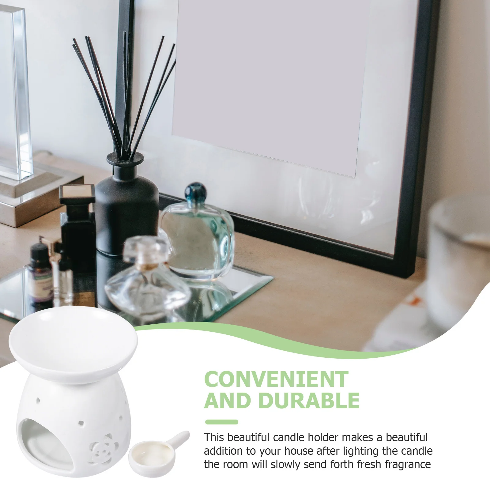 

1Pcs Stylish Aromatherapy Container Simple Support Air Home Decoration Chic Gift Refreshing Candlestick