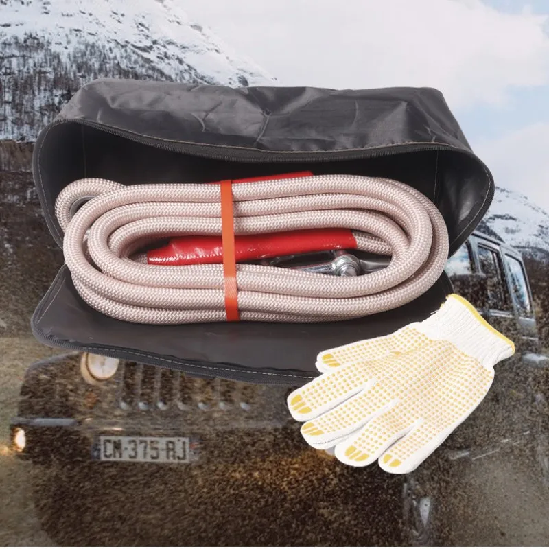 Car Towing Strap Synthetic Cable Towing Rope Trailer String Line  3/5/8/10M 5Tons for Off Road SUV ATV UTV Truck Car Accessories