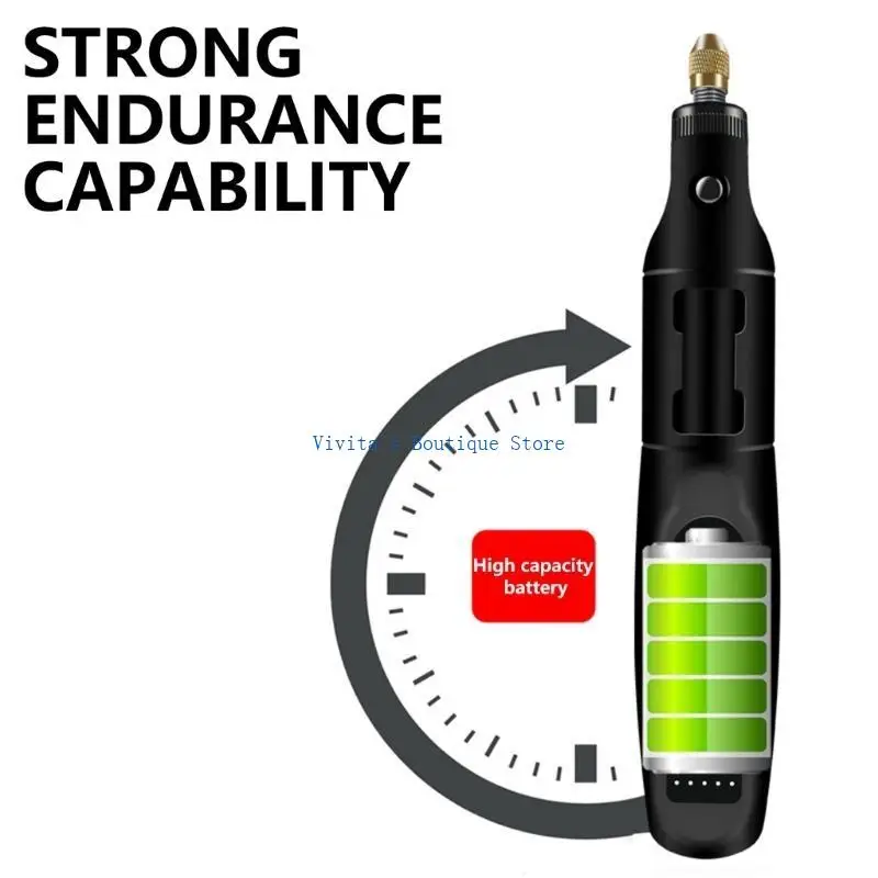 

M76D 3.7V 16000rpm Cordless Rotary Tool 5 Speed Woodworking Engraving Pen For Jewelry Metal Glass Wireless Drill Hand Tool