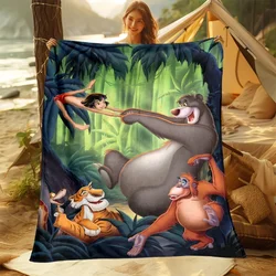 MINISO The Jungle Book HD Art Print Blanket.Oversized Soft Warm Flannel All-season Blanket.Use Sofas,Picnic,Camping Blankets