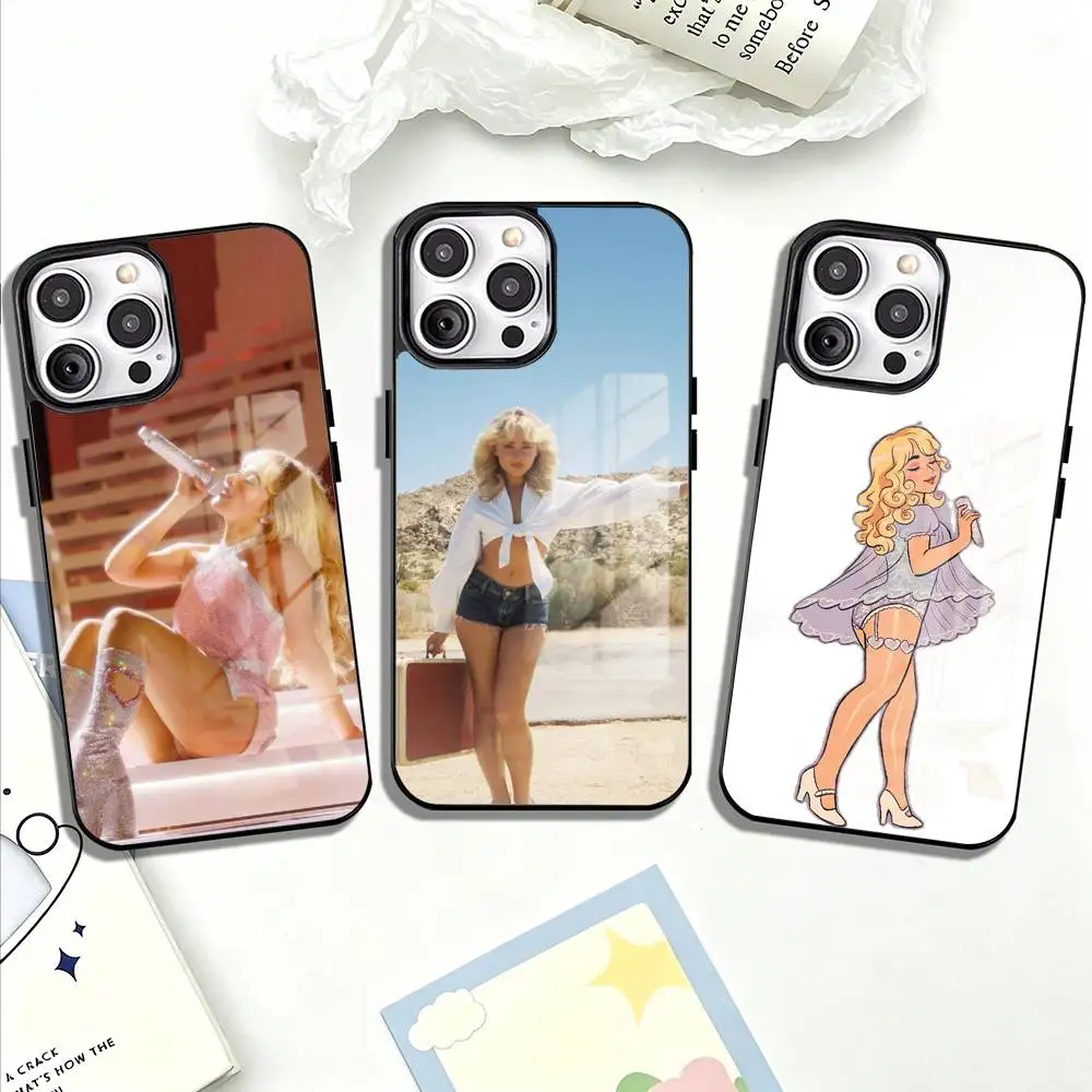 

Sabrina Carpenter Short Sweet Phone Case for iPhone 17 16 15 14 13 12 11 Pro Max Plus MINI Black magnetic crystal porcelain