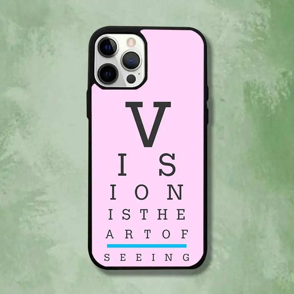 Medical Eye Chart Phone Case For iPhone 16,15,14,13,12,11,Pro,Max,Plus,Mini,SE4,E Magnetic Magsafe Wireless Charging