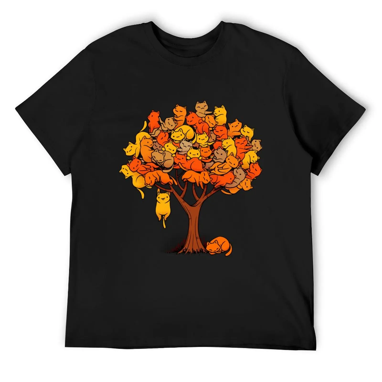 

Cat Tree T-Shirt Blouse summer tops aesthetic clothes shirts graphic tee men clothing