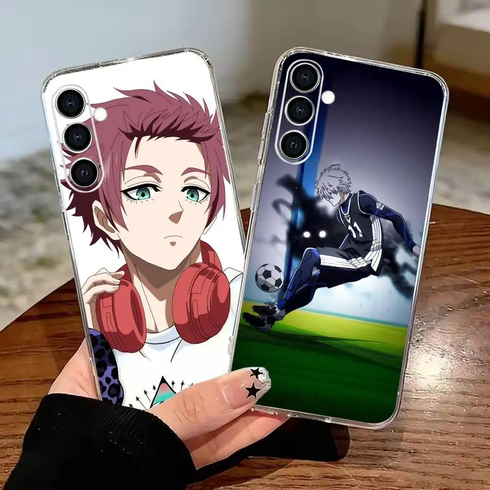 two Blue l-lock n-nagi ltoshi lsagi-es  Phone Case for Samsung Galaxy A55 A06 A16 A26 A36 A56 A25 A35 A15 A54 A34Transparent Bac