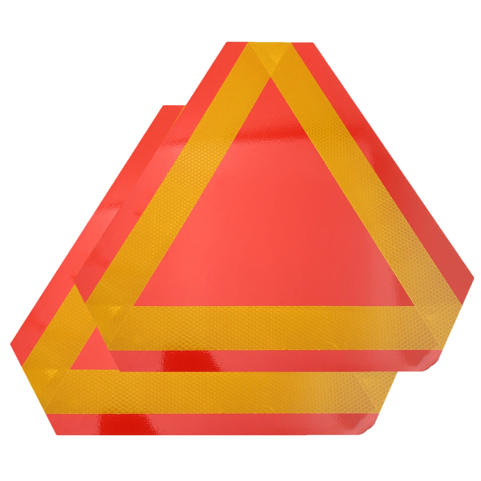 2pcs Triangle Reflectors For Car Slow Moving Vehicle Safety Sign Reflective Aluminum Utility Trailer Farm Tractor Road