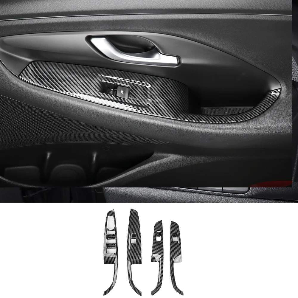 

4*For Hyundai I30 I30N LHD Left Hand Drive Car Interior Window Control Switch Button Panel Cover Decorative Styling Accessories