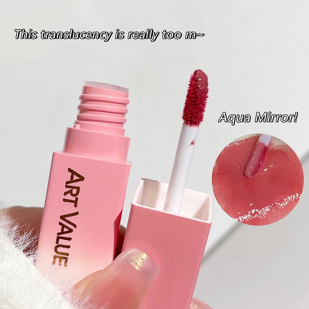 Mirror Lip Glaze Moisturizing Lip Gloss Non-Stick Cup Long-Lasting Makeup Water Glossy Liquid Lipstick Lip Tint Plumper Cosmetic