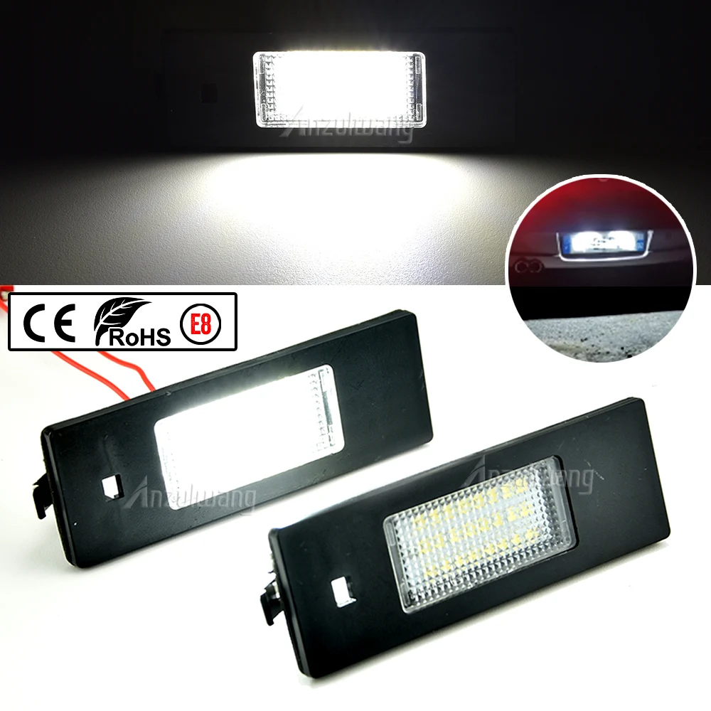 2Pcs LED License Plate Ligh For BMW E81 E85 E86 E87 E36 No Error Canbus Car Accessories Car Lamp 6500K White Car Light Source