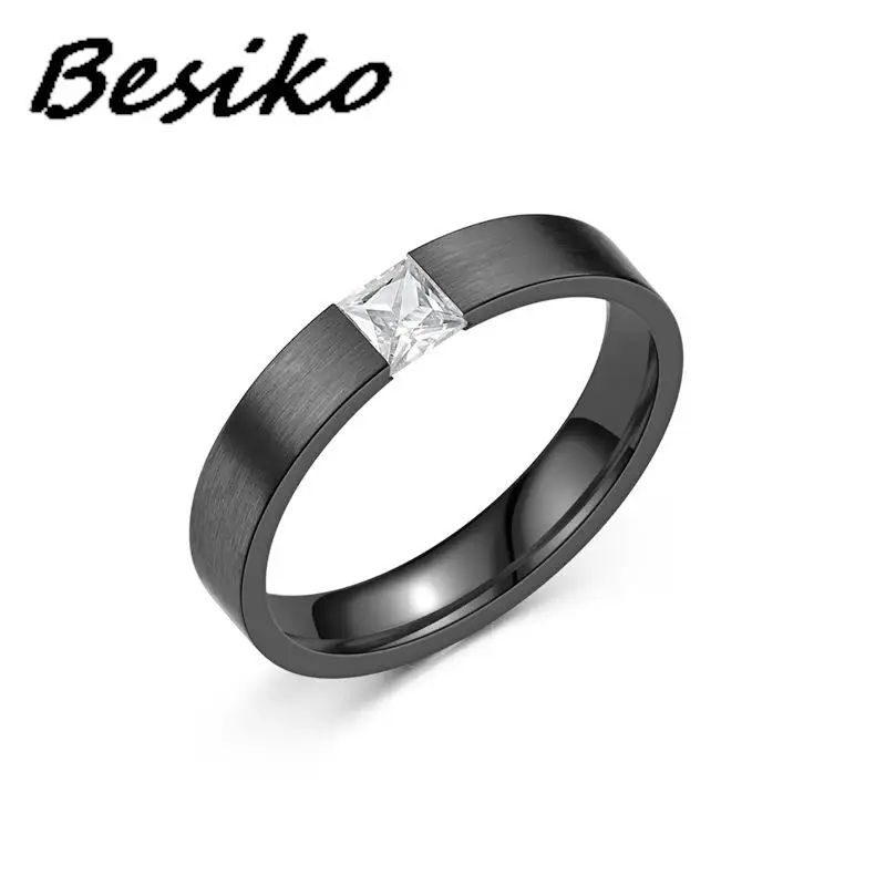 Besiko new Fashion Women Ring Trend with White AAA Crystal Zircon Engagement Design Rings For Women Wedding Jewelry Gifts