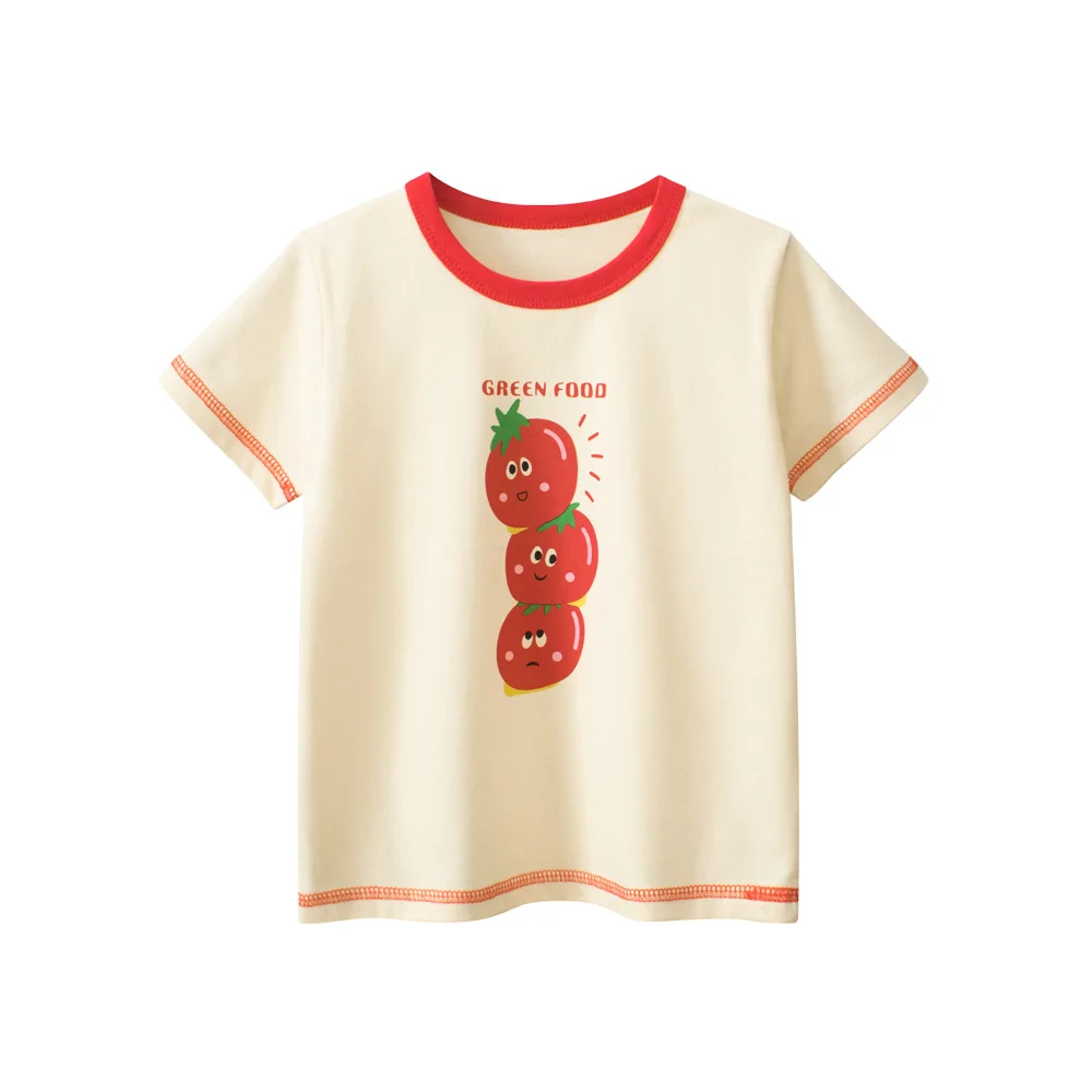 

Children's Clothing Girls Short-sleeved T-shirt 2025 Summer New Baby Clothes Children's Half-sleeves