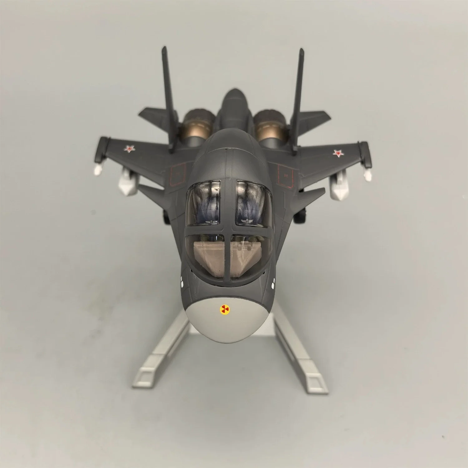 Cartoon SU-34 Q Version Aircraft Metal Alloy Plane Model Air Force Airplane With Landing Gear Collection Enthusiast Gift Display